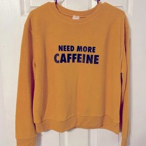 💛☕️cute yellow sweatshirt ☕️💛 #needmorecaffeine